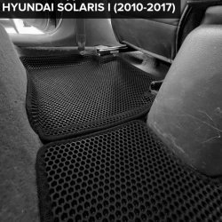 3D коврики EVA с бортами Hyundai Solaris I седан, хэтчбек (2010-2017)