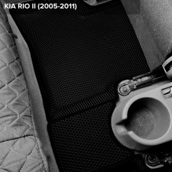 3D коврики EVA с бортами Kia Rio II седан, хэтчбек (2005-2011)
