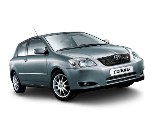 2D коврики EVA в салон на Toyota Corolla IX E120 3D хетчбек, левый руль (2000-2006)
